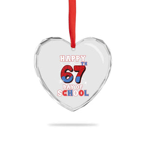 Happy 67th Day Of School Heart Crystal Glass Ornament Boys Girls Spider 67 Days TS10 Print Your Wear