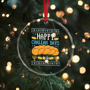 Happy Challah Days Crystal Glass Ornament Ugly Hanukkah Food Lover Gift TS12 Print Your Wear