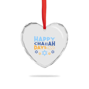Happy Challah Days Heart Crystal Glass Ornament Hanukkah Holiday Gift TS12 Print Your Wear
