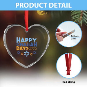Happy Challah Days Heart Crystal Glass Ornament Hanukkah Holiday Gift TS12 Print Your Wear