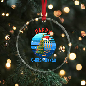 Happy Chrismukkah Crystal Glass Ornament Menorah Candle Christmas Tree Holiday Jewish Gift TS12 Print Your Wear