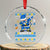 Happy Chrismukkah Merry Xmas Hanukkah Crystal Glass Ornament Dabbing Santa Ugly Chanukah Jewish TS10 Transparent Glass 3'' Circle Print Your Wear
