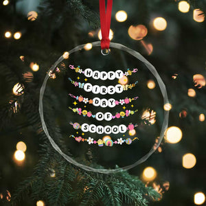 Happy First Day Of School Crystal Glass Ornament Teacher Kids Back To School Bracelets TS10 Print Your Wear