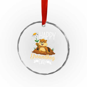 Happy Groundhog Day Crystal Glass Ornament Punxsutawney Phil Groundhog Lover TS02 Print Your Wear