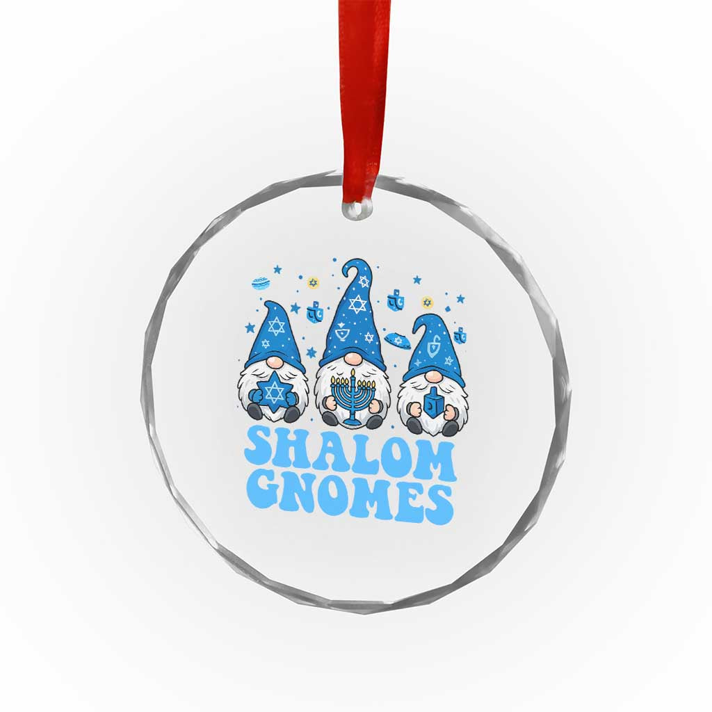 Happy Hanukkah Crystal Glass Ornament Retro Groovy Eight Nights Lights TS10 Print Your Wear