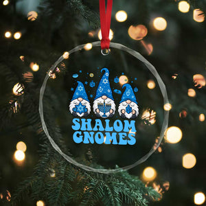 Happy Hanukkah Crystal Glass Ornament Retro Groovy Eight Nights Lights TS10 Print Your Wear