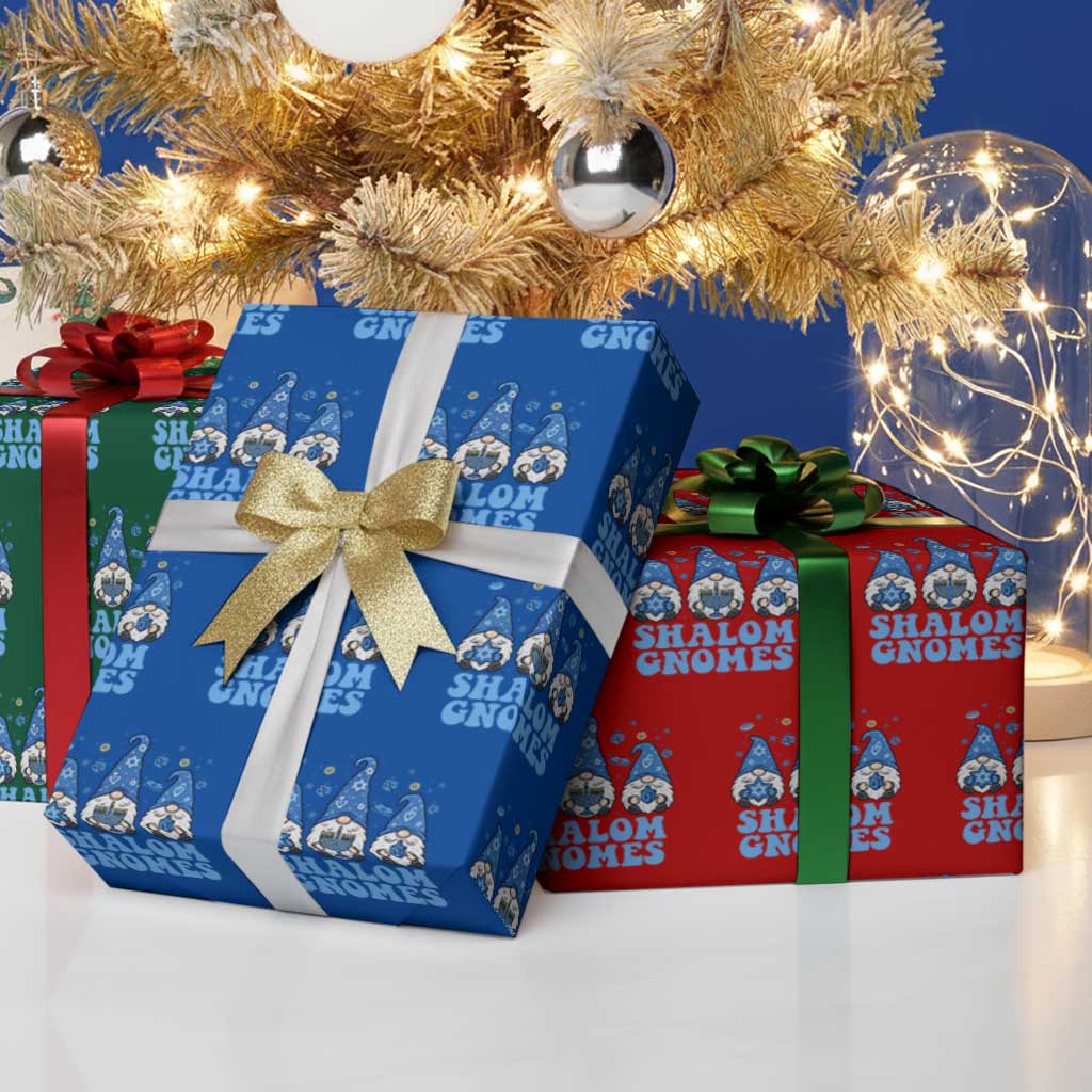 Happy Hanukkah Wrapping Paper Roll Retro Groovy Eight Nights Lights TS10 Print Your Wear