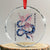 Happy Japanese New Year 2025 Crystal Glass Ornament Year Of The Snake Sakura Cherry Blossom - Print Your Wear