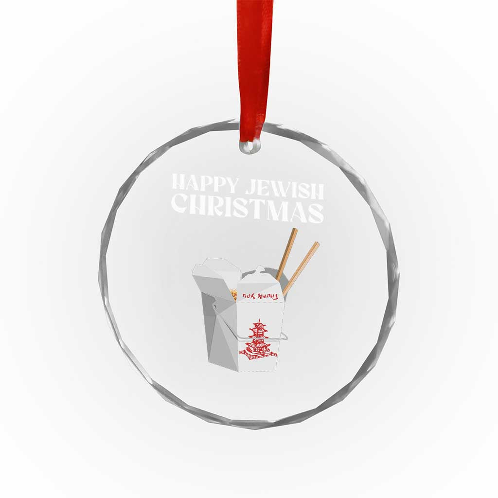 Happy Jewish Christmas Crystal Glass Ornament Chinese Noodle Asian Take Out TS11 Print Your Wear