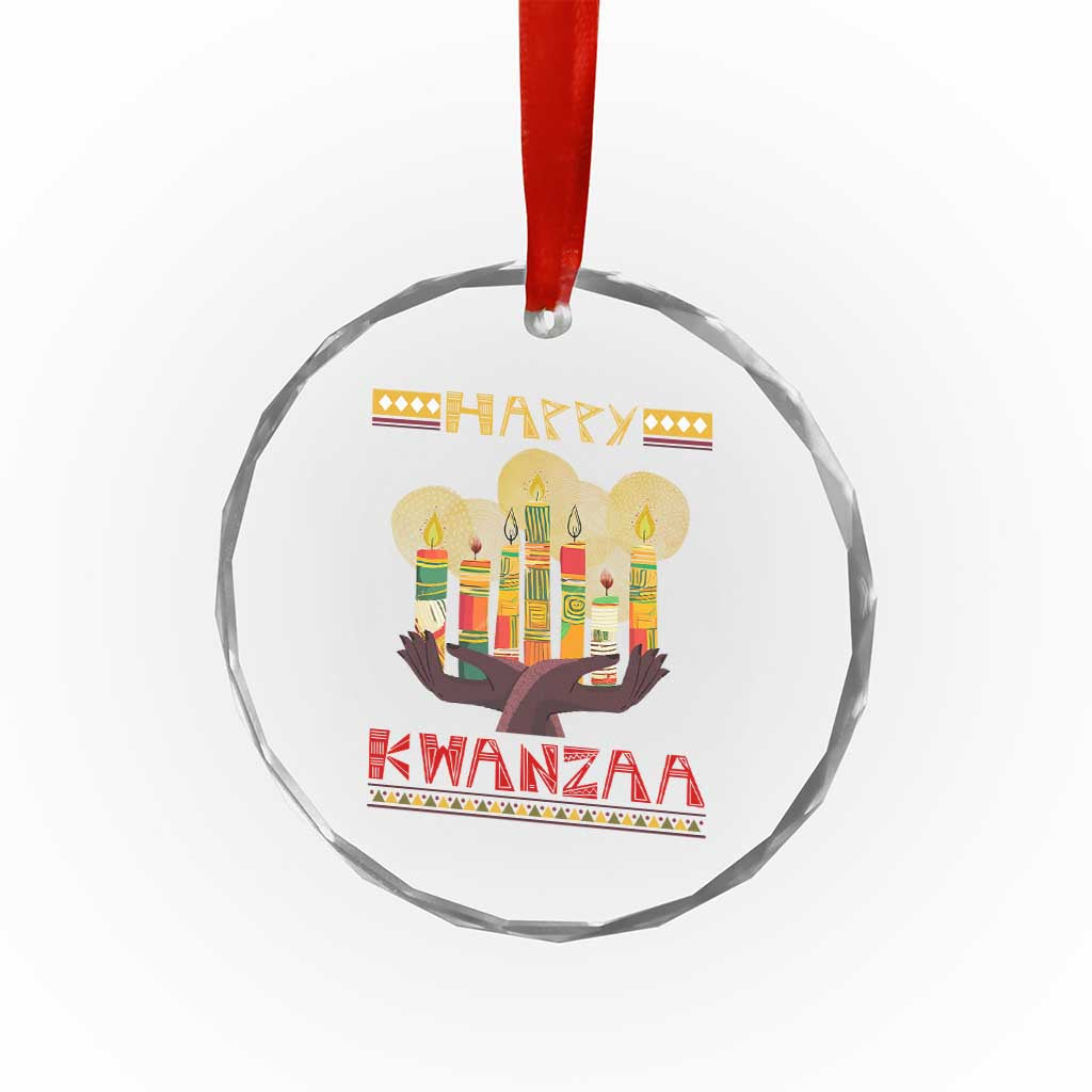 Happy Kwanzaa African American Xmas Crystal Glass Ornament TS09 Print Your Wear