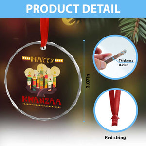 Happy Kwanzaa African American Xmas Crystal Glass Ornament TS09 Print Your Wear