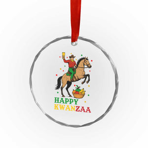 Happy Kwanzaa Cowboy Crystal Glass Ornament Funny African Holiday Gift TS12 Print Your Wear