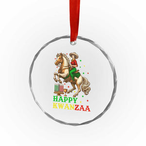 Happy Kwanzaa Cowgirl Crystal Glass Ornament Funny African American Festival Gift TS12 Print Your Wear