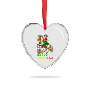 Happy Kwanzaa Cowgirl Heart Crystal Glass Ornament Funny African American Festival Gift TS12 Print Your Wear
