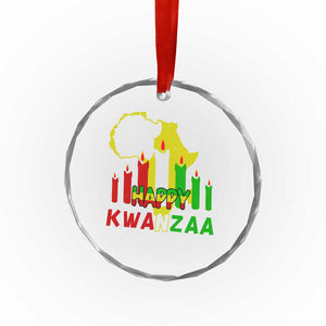 Happy Kwanzaa Crystal Glass Ornament Black Holiday African American Xmas Kinara Candle TS11 Print Your Wear