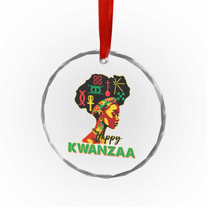 Happy Kwanzaa Crystal Glass Ornament Nguzo Saba Symbols The 7 Principles Of Kwanzaa TS11 Print Your Wear