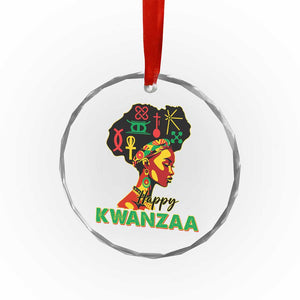 Happy Kwanzaa Crystal Glass Ornament Nguzo Saba Symbols The 7 Principles Of Kwanzaa TS11 Print Your Wear