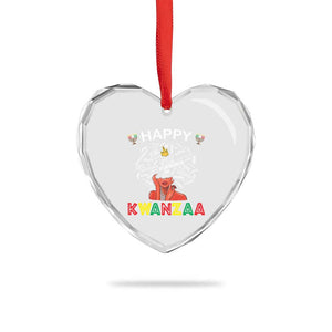 Happy Kwanzaa Heart Crystal Glass Ornament African American Afro Queen Nguzo Saba TS10 Print Your Wear