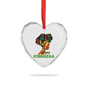 Happy Kwanzaa Heart Crystal Glass Ornament Nguzo Saba Symbols The 7 Principles Of Kwanzaa TS11 Print Your Wear