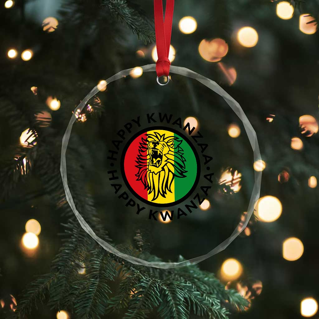 Happy Kwanzaa King Lion Of Africa Heritage Gift Crystal Glass Ornament TS12 Print Your Wear