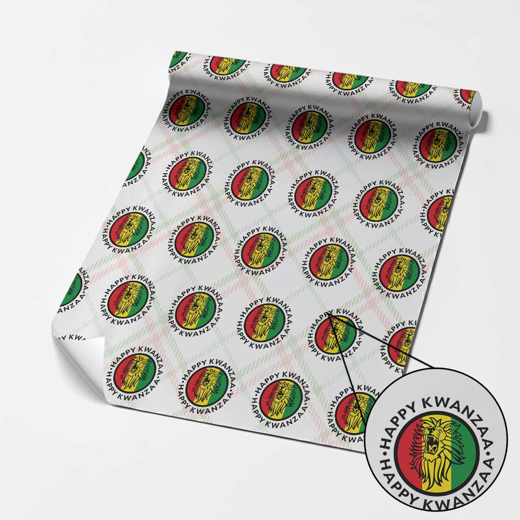 Happy Kwanzaa King Lion Of Africa Heritage Gift Wrapping Paper Roll TS12 Christmas Plaid Print Your Wear