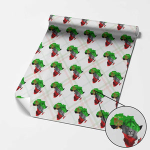 Happy Kwanzaa Lion Wrapping Paper Roll African Heritage Pride Gift For Men TS12 Christmas Plaid Print Your Wear