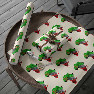 Happy Kwanzaa Lion Wrapping Paper Roll African Heritage Pride Gift For Men TS12 Beige Print Your Wear