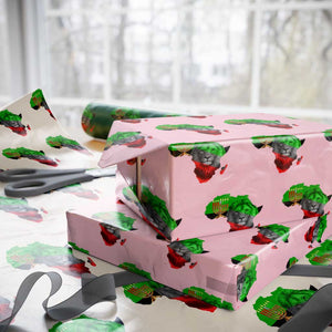 Happy Kwanzaa Lion Wrapping Paper Roll African Heritage Pride Gift For Men TS12 Light Pink Print Your Wear