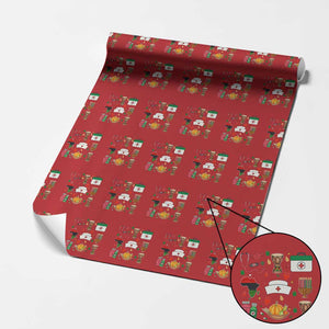 Happy Kwanzaa Nurse Pride Wrapping Paper Roll African Culture Holiday Gift TS12 Red Print Your Wear