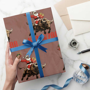 Happy Kwanzaa Wrapping Paper Roll Rodeo Black Santa African American Holiday Gift TS12 Mocha Print Your Wear