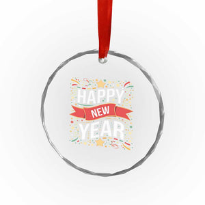 Happy New Year 2025 Crystal Glass Ornament Confetti Fireworks Party Supplies Family Matching TS02 Print Your Wear