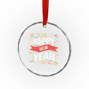 Happy New Year 2025 Crystal Glass Ornament Confetti Fireworks Party Supplies Family Matching TS02 Print Your Wear