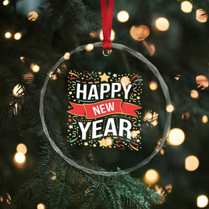 Happy New Year 2025 Crystal Glass Ornament Confetti Fireworks Party Supplies Family Matching TS02 Print Your Wear