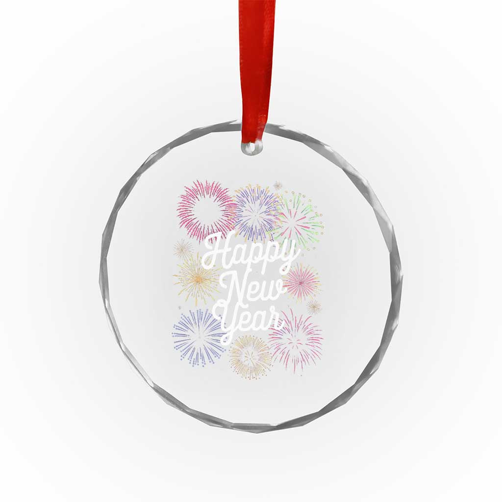Happy New Year 2025 Crystal Glass Ornament Fireworks Party Supplies Family Matching TS02 Print Your Wear