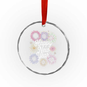 Happy New Year 2025 Crystal Glass Ornament Fireworks Party Supplies Family Matching TS02 Print Your Wear