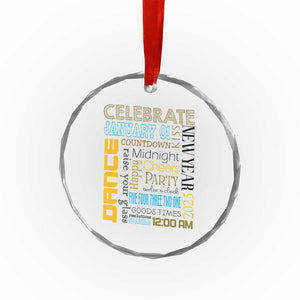 Happy New Year 2025 Crystal Glass Ornament New Year's Eve Activities TS11 Print Your Wear