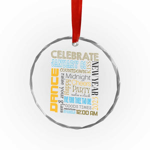 Happy New Year 2025 Crystal Glass Ornament New Year's Eve Activities TS11 Print Your Wear