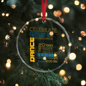 Happy New Year 2025 Crystal Glass Ornament New Year's Eve Activities TS11 Print Your Wear
