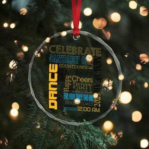 Happy New Year 2025 Crystal Glass Ornament New Year's Eve Activities TS11 Print Your Wear