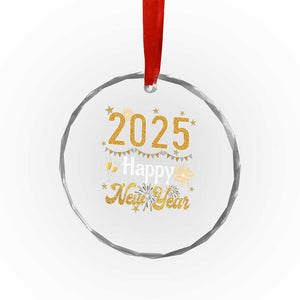 Happy New Year 2025 Crystal Glass Ornament New Year's Eve Party Family Matching TS11 Print Your Wear