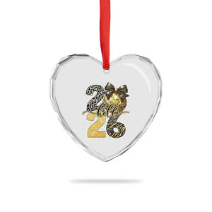 Happy New Year 2026 Heart Crystal Glass Ornament Hello 2026 Disco Ball Coquette Bow Faux Glitter TS11 Print Your Wear