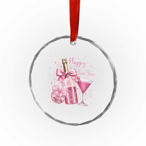 Happy New Year 2026 New Years Eve Party Crystal Glass Ornament Pink Cocktail Disco Ball TS11 Print Your Wear