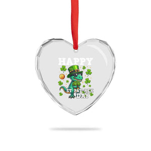 Happy St Pat Rex Day Heart Crystal Glass Ornament St Patricks Day Dino Lover TS12 Print Your Wear