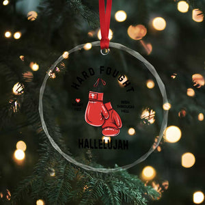 Hard Fought Hallelujah Crystal Glass Ornament Christian Boxing Gloves Bible Verse Faith TS14 Print Your Wear