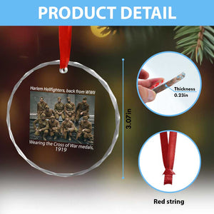 Harlem Hellfighters 1919 WWII Heroes Crystal Glass Ornament Cross of War Medal Tribute African American Black History TS02 Print Your Wear