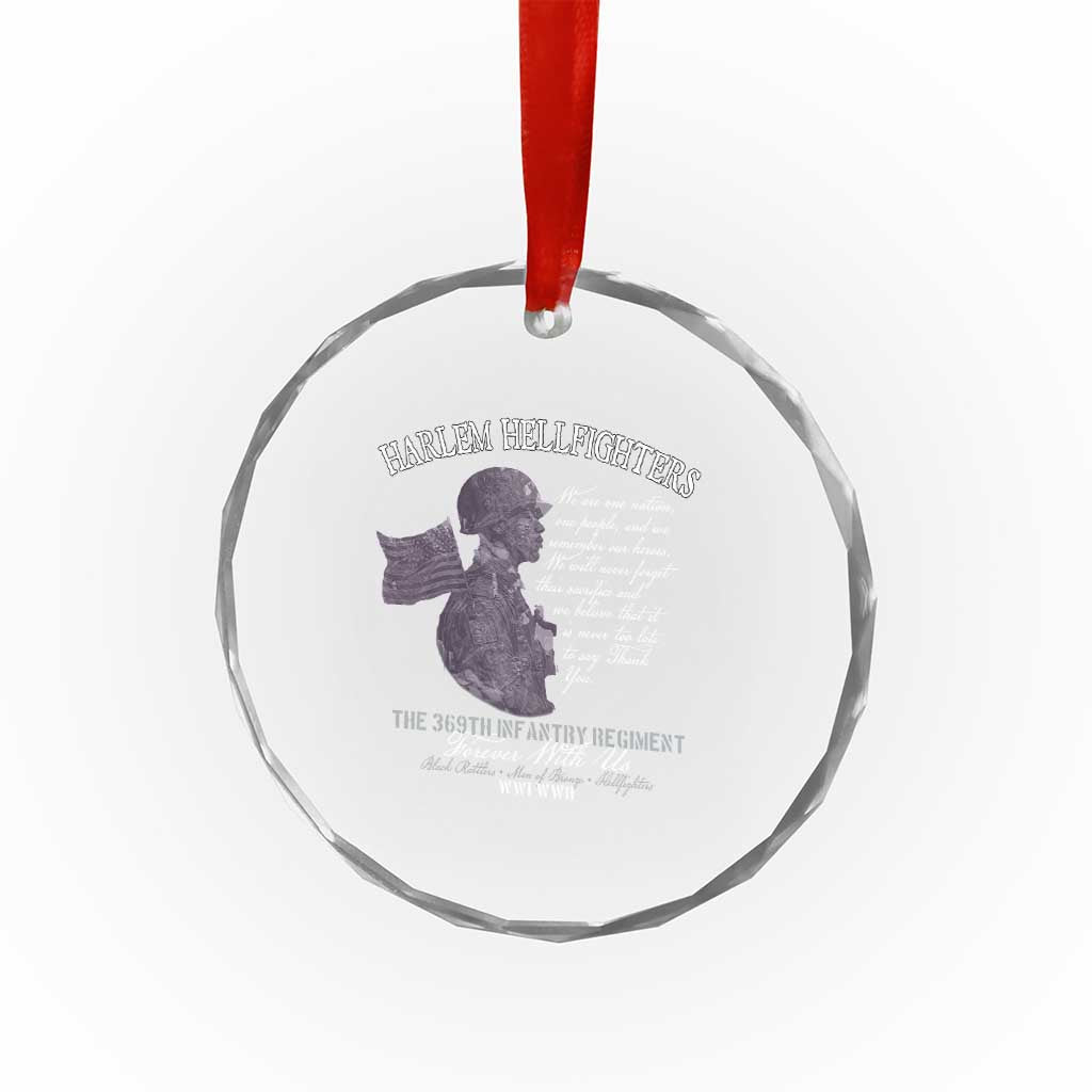 Harlem Hellfighters Tribute Crystal Glass Ornament 369th Infantry Regiment Military Soldiers Vintage TS02 Print Your Wear