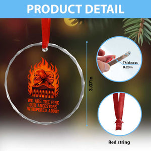 Harriet Tubman and Frederick Douglass Crystal Glass Ornament We Are the Fire Our Ancestors Whispered About Juneteenth 1865 - Print Your Wear