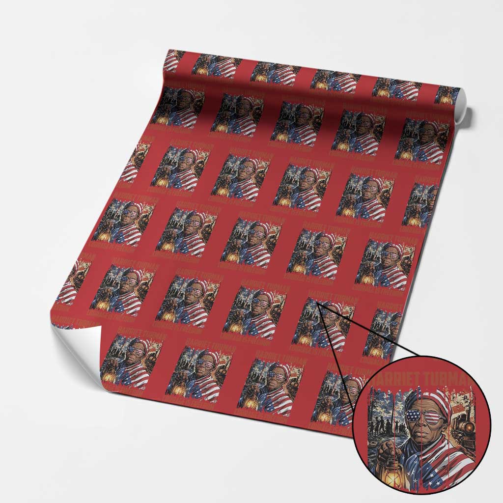 Harriet Tubman Courage Is Freedom Wrapping Paper Roll Black History Gift TS12 Red Print Your Wear