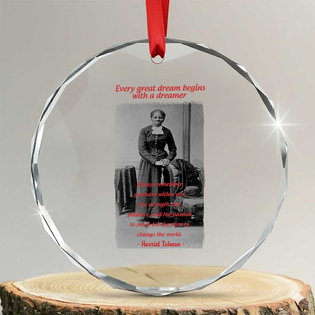 Harriet Tubman Crystal Glass Ornament Black History Month TS14 Transparent Glass 3'' Circle Print Your Wear
