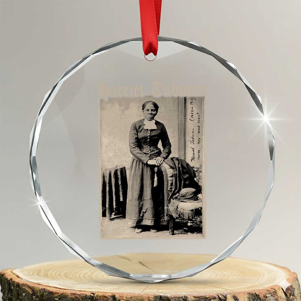 Harriet Tubman Crystal Glass Ornament Juneteenth Black History Freedom TS10 Transparent Glass 3'' Circle Print Your Wear